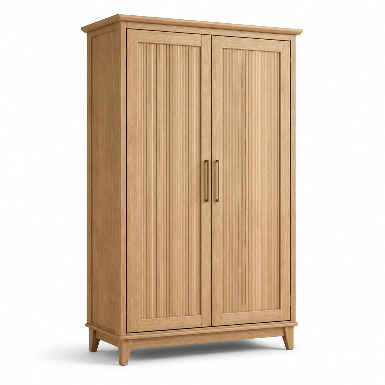 Armario de madera de roble con puertas dobles 180cm x 100cm x 60cm