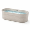 Baño independiente de piedra sintética beige claro 180x80x55 cm