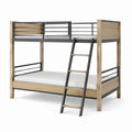 Litera de madera y metal con escalera 200x100x150 cm