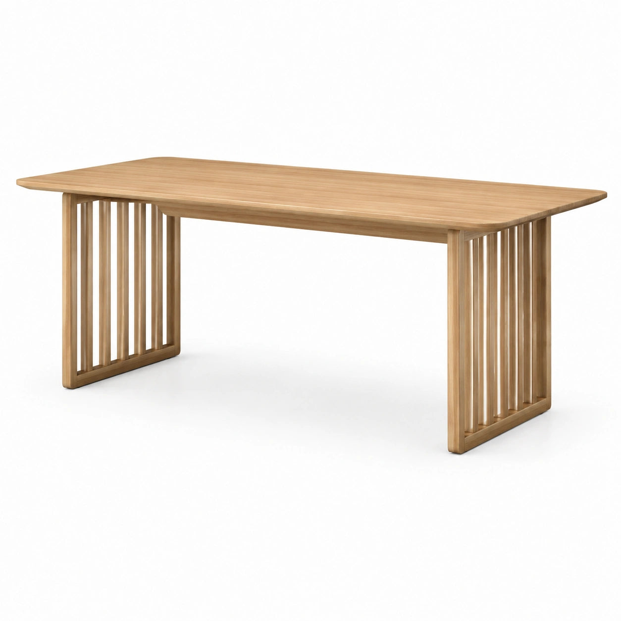 Mesa de comedor rectangular de madera de teca